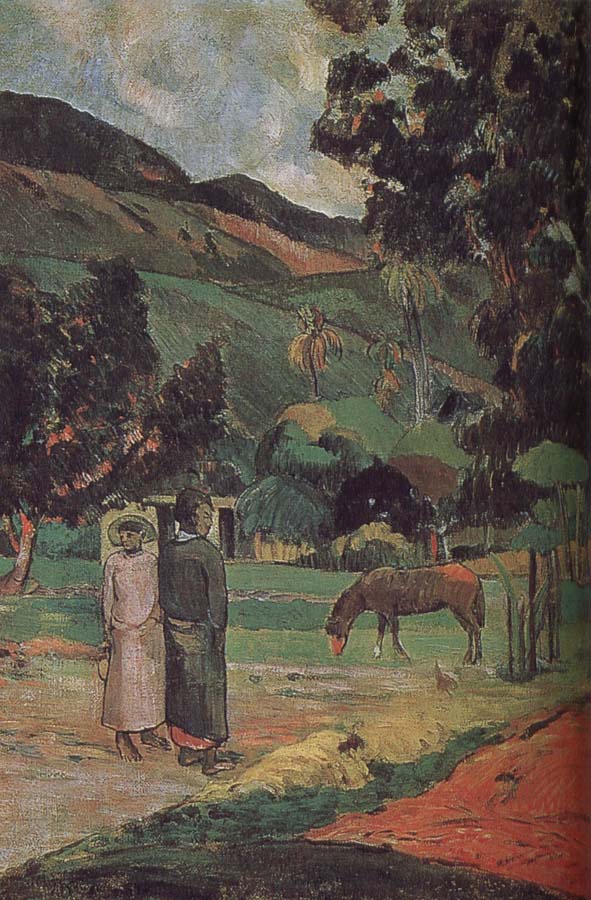 Paul Gauguin Ma and scenery